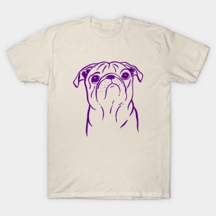 Pug (Peach and Purple) T-Shirt